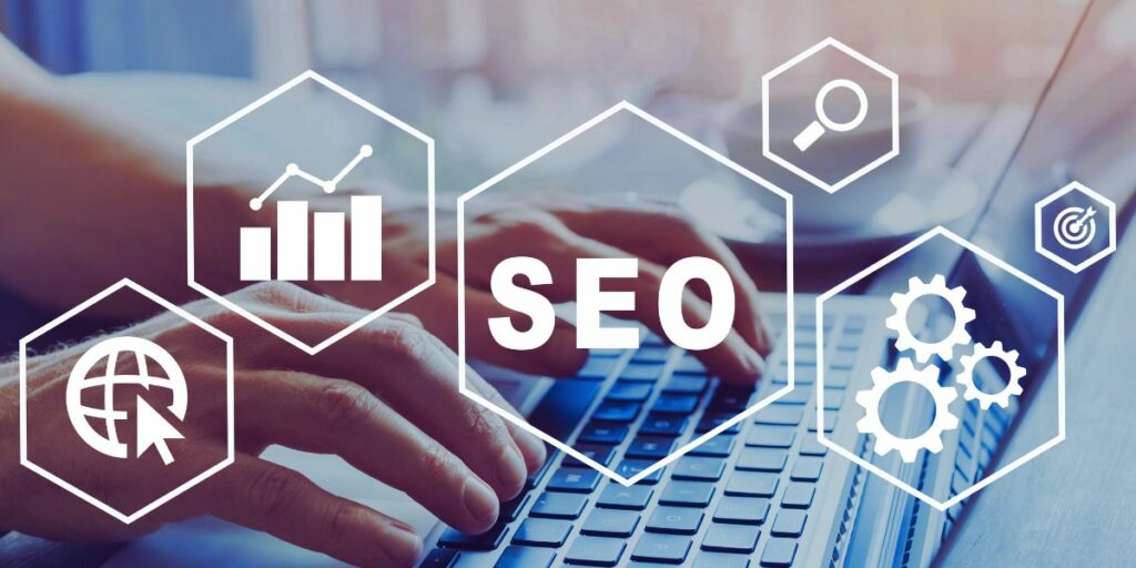 Boise small business owner working on laptop with SC Solutions providing local SEO, cybersecurity, and digital marketing support